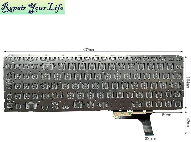 Alt view image 2 of 3 - US English Laptop Keyboard For Dynabook Satellite Pro C50-K C50-K-11B PSY29A PSY29U PSY29C PSY19A LK133TX1C00 V6323A NO Backlit