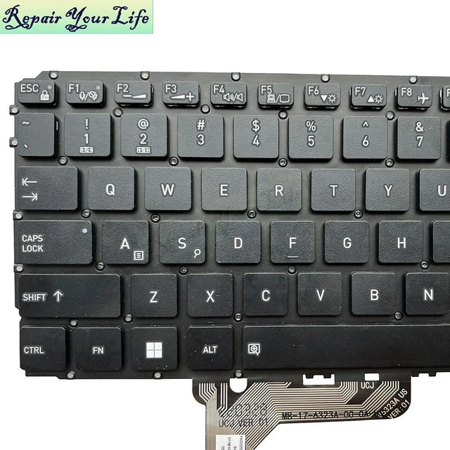 Alt view image 3 of 3 - US English Laptop Keyboard For Dynabook Satellite Pro C50-K C50-K-11B PSY29A PSY29U PSY29C PSY19A LK133TX1C00 V6323A NO Backlit