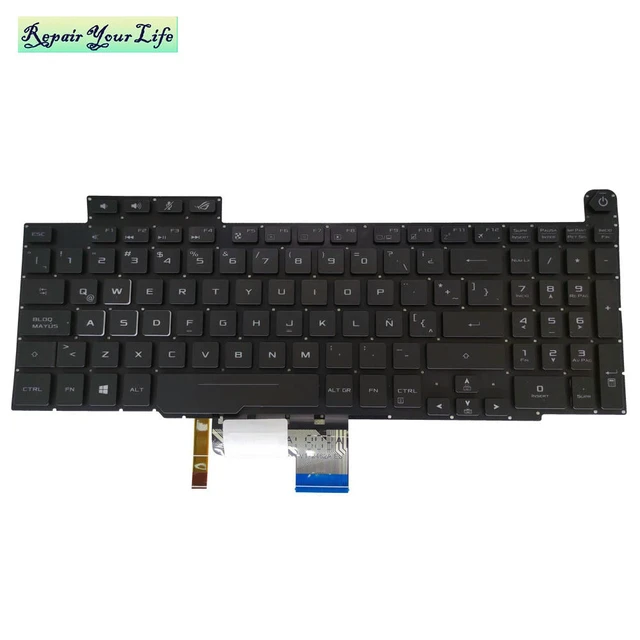 Alt view image 3 of 3 - LA Latin Backlit Keyboard For ROG Zephyrus GM501 GM501GM GM501GS GM501GM-WS74 Backlight Keyboards Black Notebook Teclado