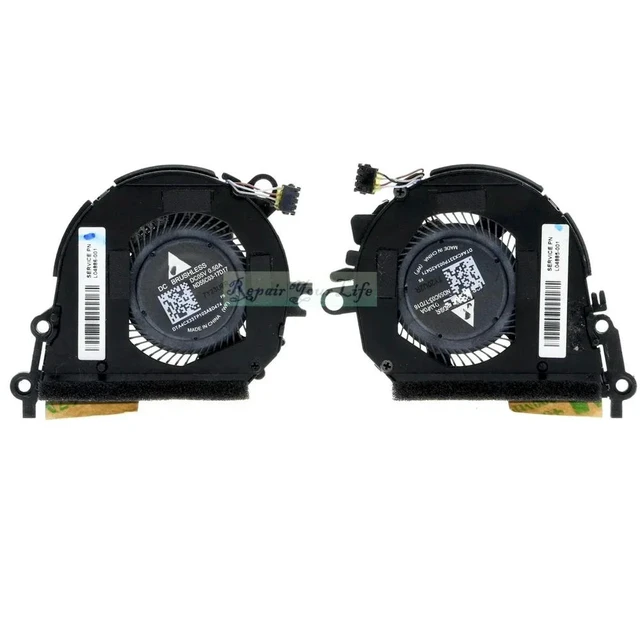 Alt view image 2 of 3 - CPU GPU Cooling Fan for Spectre X360 13-AE 13-AE014DX 13-AE052NR 13T-AE000 AE013DX AE0XX AE502TU AE077TU L & R Cooler Fan