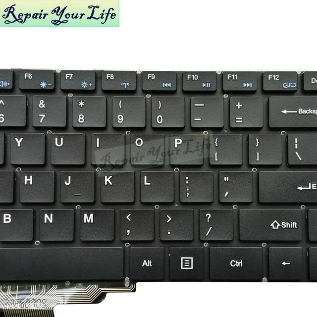 Alt view image 2 of 3 - US English Keyboard For IPASON Storm Dragon P3 XU141 14' United States USA Notebook Keyboards Teclado Black Keycaps PC Parts