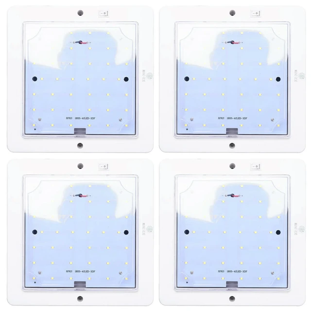 Alt view image 3 of 3 - 4X 9W 12V Car Caravan Rv LED Interior Roof Ceiling Interior Lamp Dome Light Cold White
