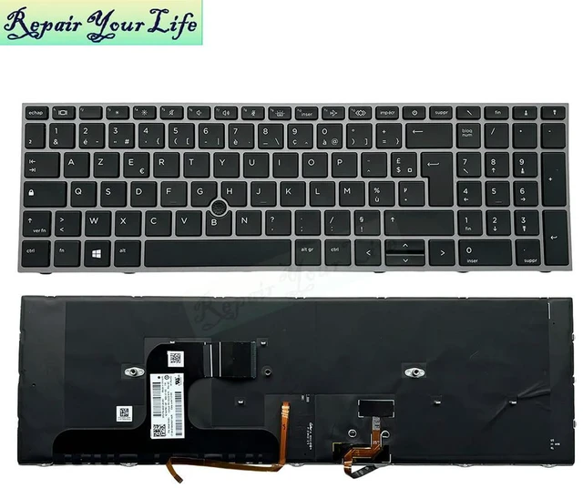 Main image of French AZERTY Keyboard Backlight For Zbook Fury 17 G7 Mobile Workstation M20128 M04679-051 France Laptop Trackpoint Keyboards