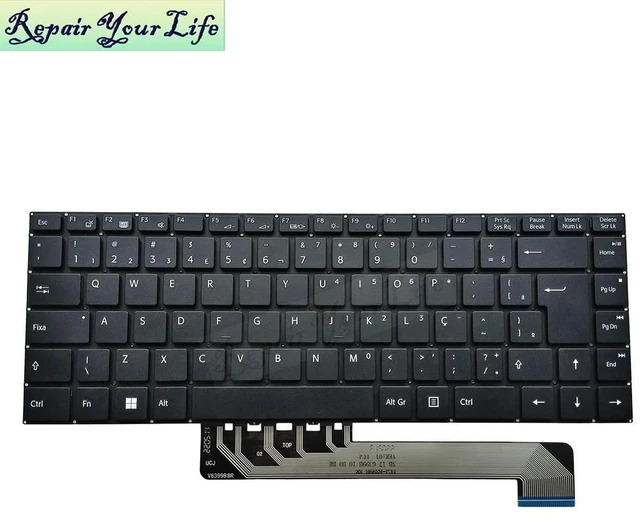 Main image of PT-BR Brazil Brazilian Keyboard For Vaio FE14 2022 VJFE44 VJPX12F11X VJFE49F11X V6399B BR F0087-003 MB3091004 NO Backlit