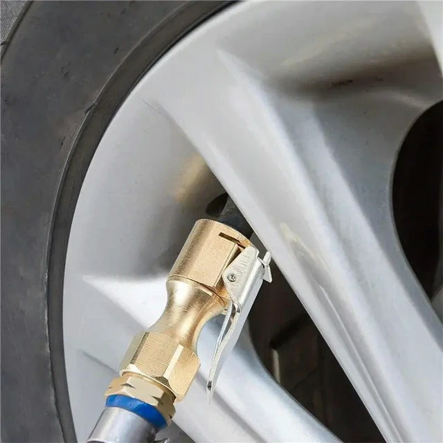 Alt view image 3 of 3 - 30 Pieces Brass Air Chuck Open Flow Straight Tire Chuck With Clip For Tire Inflator Gauge Compressor Accessories