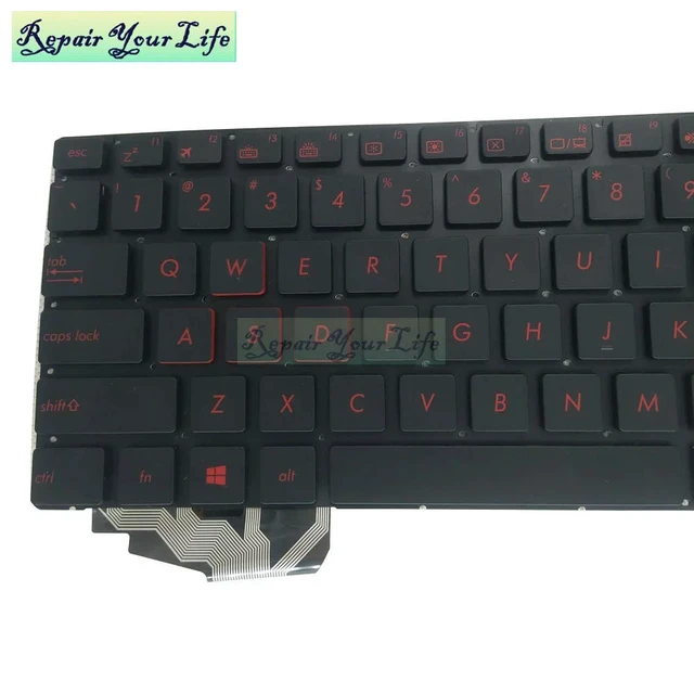 Alt view image 2 of 3 - US Laptop Keyboard Backlight for ROG GL552 GL552VL GL552VW GL752 GL771 G551 GL551 English Replacement Backlit Keyboards