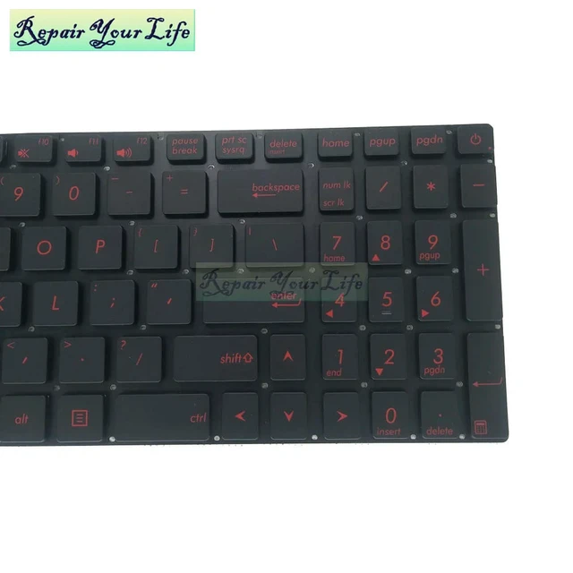 Alt view image 3 of 3 - US Laptop Keyboard Backlight for ROG GL552 GL552VL GL552VW GL752 GL771 G551 GL551 English Replacement Backlit Keyboards