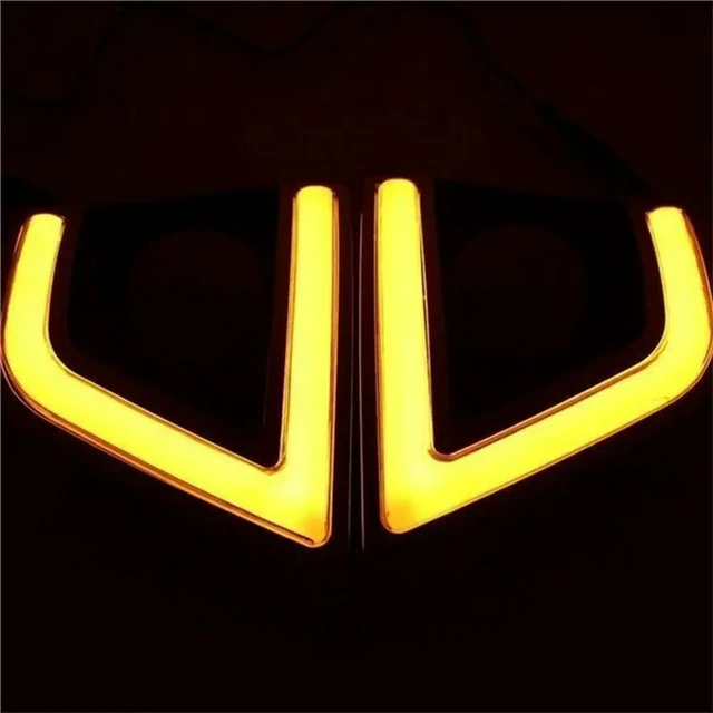 Alt view image 2 of 3 - LED Front Fog Lights For Toyota Corolla 2014-2016 Accessories Daytime Running Light Turn Signal Lamp