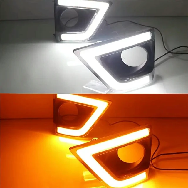 Alt view image 3 of 3 - LED Front Fog Lights For Toyota Corolla 2014-2016 Accessories Daytime Running Light Turn Signal Lamp