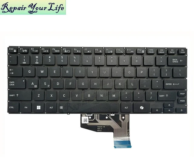 Main image of US English Notebook Keyboard For Dynabook Tecra A40-M V6622A AI Key Laptop Keyboards USA United States Without Backlit Teclado