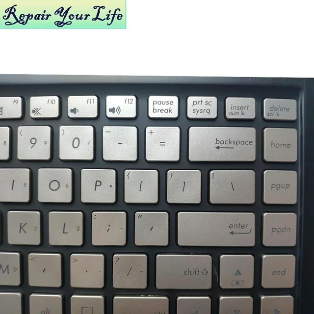 Alt view image 3 of 3 - US English Backlit Keyboard Plamrest for U47A U47 0KN0-MF3US13 0KNB0-4621US00 9Z.N8ABU.H01 Laptop Backlight White C Shell
