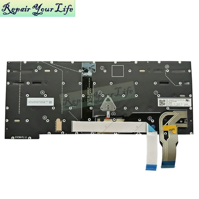 Alt view image 2 of 3 - LA Latin Backlight Keyboard For ThinkPad T14s Gen 2 P1 Gen 4 X1 Extreme 4th 20WM 20Y3 20Y5 Notebook Replacement Keyboards