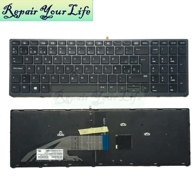 Main image of 848311-B71 Backlit Spanish Keyboard for ZBOOK 15 G3 17 G3 Spain Notebook Keyboard with Backlight with Frame