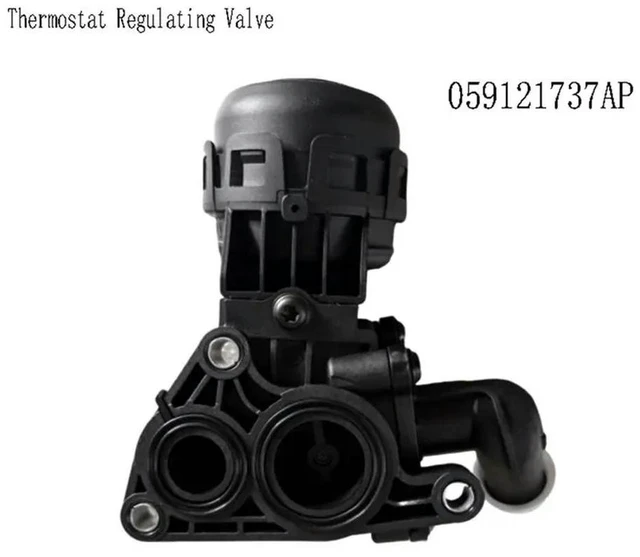 Alt view image 2 of 3 - Thermostat Regulating Valve Coolant Control Regulator 059121737AP For VW A4 A5 A6 A7 A8 Q7 Touareg