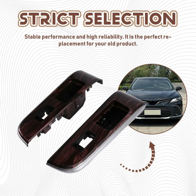 Alt view image 2 of 3 - For Toyota Camry 2012-17 Car Rear Window Control Switch Panel Cover Door Armrest Panel LHD 74272-06500-B0 74271-06500-B0