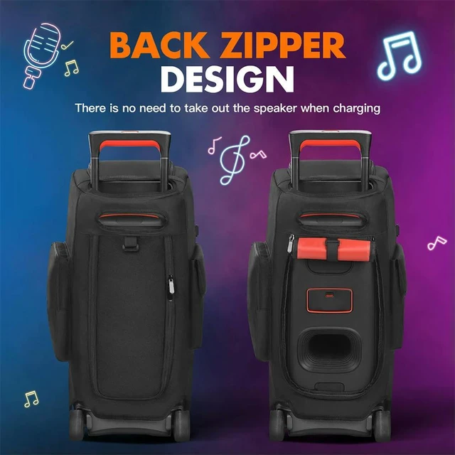 Alt view image 3 of 3 - Speaker Dust Cover with Mic Pocket Speaker Dust Case Padded Speaker Protective Cover for JBL PARTYBOX 310/320 Accessory
