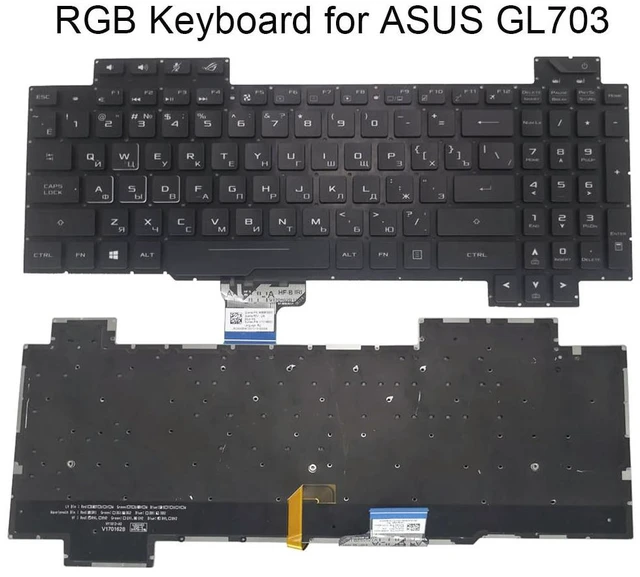 Main image of RU RGB Backlit Keyboard for ROG Strix GL703 GL703G GL703GS GL703GM Russian Gaming Keyboards Color Backlight V170146BS1