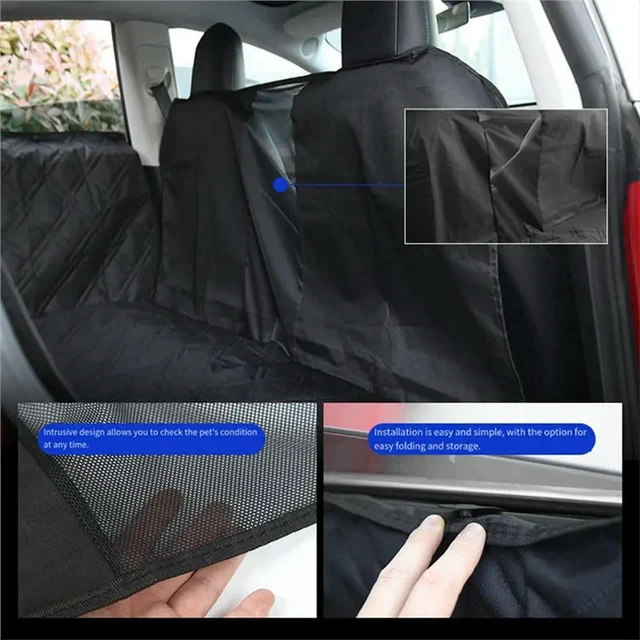 Alt view image 2 of 3 - Pet Water Resistant Rear Seat Waterproof Protective Mat For Tesla Model 3 Y Car Accessories