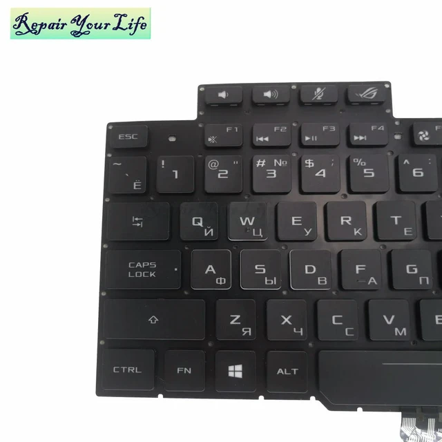 Alt view image 2 of 3 - RU RGB Backlit Keyboard for ROG Strix GL703 GL703G GL703GS GL703GM Russian Gaming Keyboards Color Backlight V170146BS1