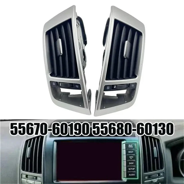 Alt view image 2 of 3 - For Toyota Land Cruiser 2008-2015 A/C Air Conditioning Outlet Grills For 200 LC200- Part Numbers 55670-60190 55680-60130