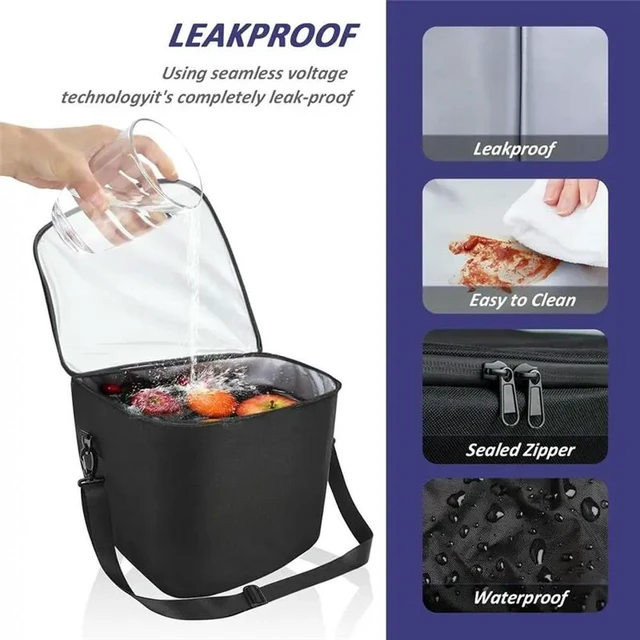 Alt view image 2 of 3 - For Tesla Model 3 2017-2025 Frunk Cooler Bag Organizer Insulation Front Trunk Insulated Cooler Bag