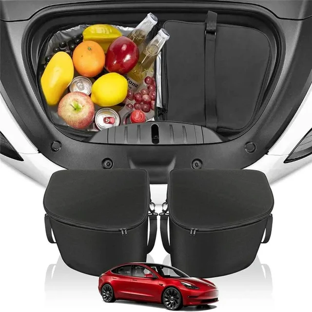 Alt view image 3 of 3 - For Tesla Model 3 2017-2025 Frunk Cooler Bag Organizer Insulation Front Trunk Insulated Cooler Bag