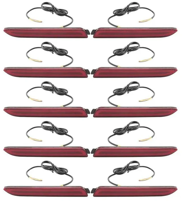 Main image of 10X LED Bumper Reflector Bright Red Lens Brake Lights For Toyota Camry 2006-2014