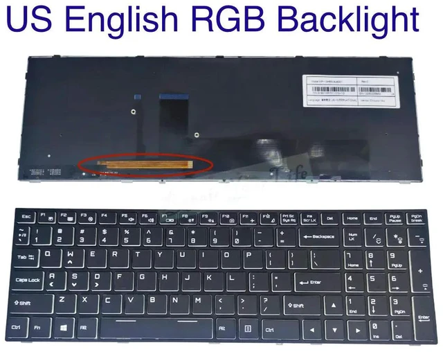 Main image of US RGB Backlit Keyboard for Thunderobot ST-Pro ST Pro Pro-P1 Pro-P1A Pro-P1b P10, Clevo P650HS P650RS Sager NP8155 NP8156 NP8157