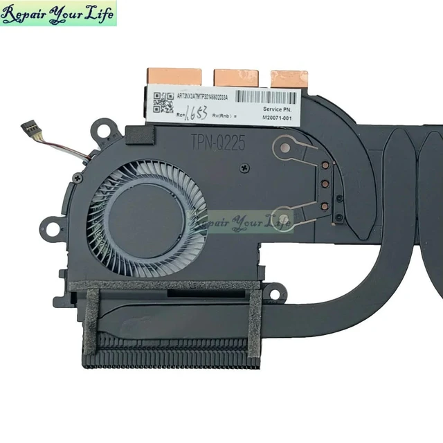 Alt view image 2 of 3 - CPU Cooling Fan Heatsink for Spectre 13-AW Aw2042TU Aw0081nr Aw0013dx Thermal Module Heat Sink Fan M20071-001 M21249-001