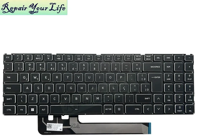 Main image of Laptop PT-BR Brazil Brazilian Keyboard For MECHREVO Z3 Air Pro, Z2 Air-s GM5TGEO, Z2 Z3 A62 GWTN156-2 GWTN156-3 TFM17H36E09852G