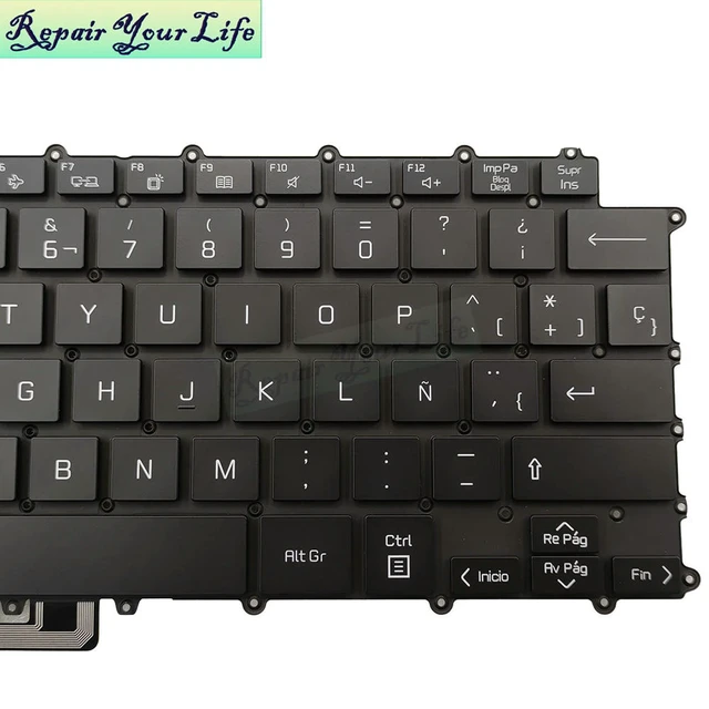 Alt view image 3 of 3 - Spanish Backlit Keyboard for Gram 14Z90P-G AA54A3 AA55A1 14Z90P-K AA53A1 AA74A1 AAW3U1 AAW5U1 AAB8U1 Notebook Keyboard LATIN
