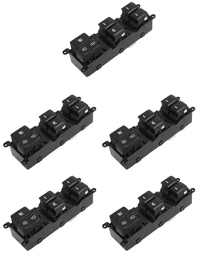 Main image of 5X Car Front Left Drive Side Power Window Control Switch Button For Kia Rio (4Door) 2012-2015 93570-1W155