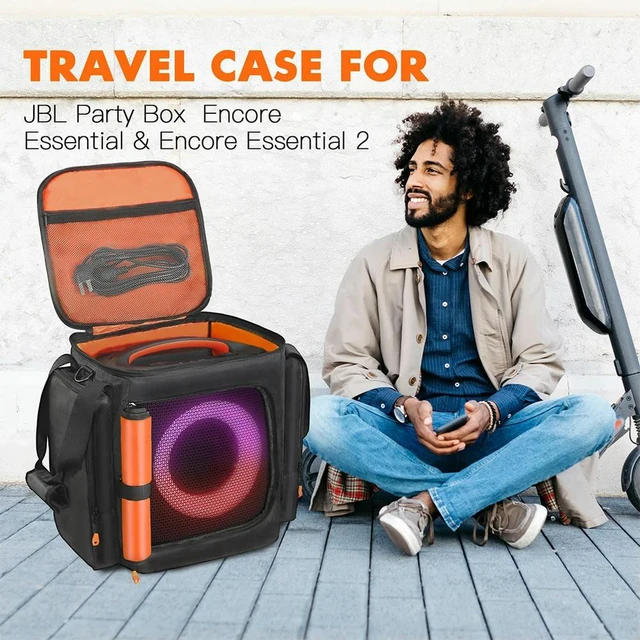 Alt view image 3 of 3 - For JBL Partybox Encore Essential 2 Padded Speaker Protective Cover Large Capacity Speaker Carry Bag Waterproof Encore Essential