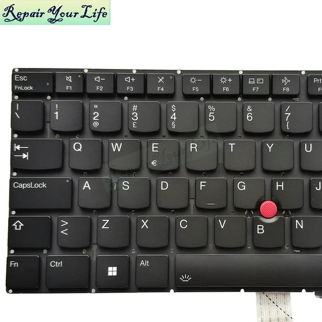 Alt view image 3 of 3 - PT-BR Portuguese Backlight Keyboard For ThinkPad E14 Gen 6 21M3 21M4 21M7 21M8 Portugal Brazil TrackPoint Keyboards Light