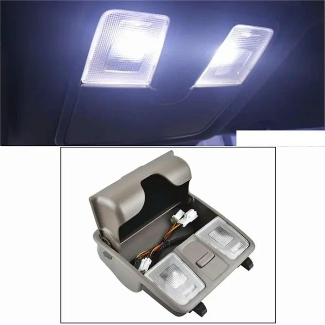 Alt view image 2 of 3 - 2X Overhead Light Console Reading Light Assy For Elantra GT I30 IX25 2012-2016 Glasses Box Map Roof Light Grey