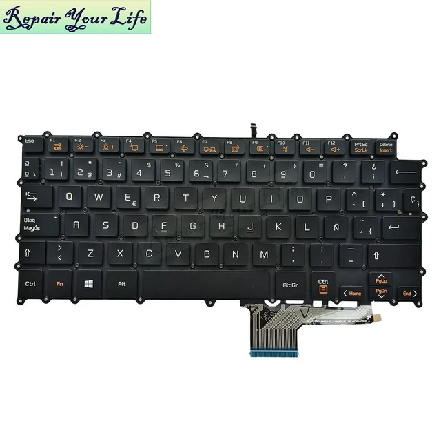 Main image of Spanish Laptop Backlit Keyboard For Gram 13Z980 14Z980 14Z90N 14Z990 14T90N ES Spain Replacement Notebook Teclado SN3871BL