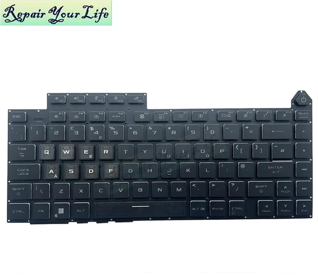 Main image of UK GB RGB Backlit Keyboard For ROG Strix G16 G614 G614JZ G614JU G614JV Gaming Notebook Colorful Backlight 0KNR0-481RUK00