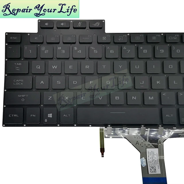 Alt view image 3 of 3 - US Backlit Keyboard for ROG Flow X13 GV301 GV301QC GV301QH GV301QE Gaming Laptop Keyboards Backlight V202526AS1 2619US00