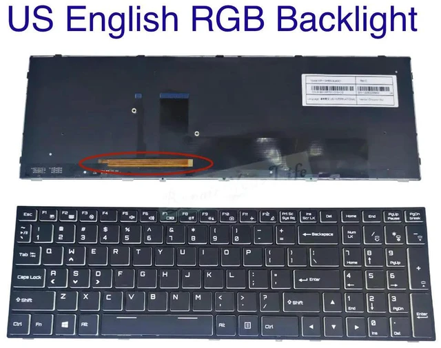 Main image of US RGB Backlight Keyboard for Medion EX7847, Schenker XMG P507 P707, MD60269 MD60290 MD60425 MD60340 MD60342 MD60269