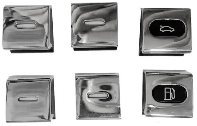Main image of 1Set Car Window Switch Button Gas Door Switch Trim Cover For Bentley Continental GT 2004-2017 Power Window Lifter Chrome