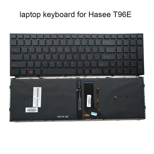 Main image of US Backlit Keyboard For Hasee T96 T96E T96C 6-80-N2500-011-1H CVM15F23USJ4301 English Fir Russia Backlight Keyboards/Teclado