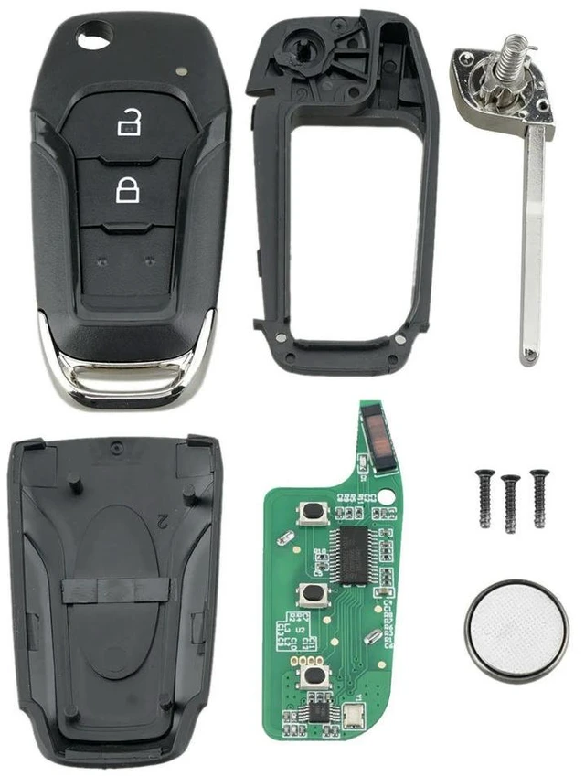 Main image of 5X Car Remote Key 2 Button 433Mhz Fit For Ford Ranger F150 2015 2016 2017 2018 Id49 Pcf7945p Eb3t-15K601-Ba