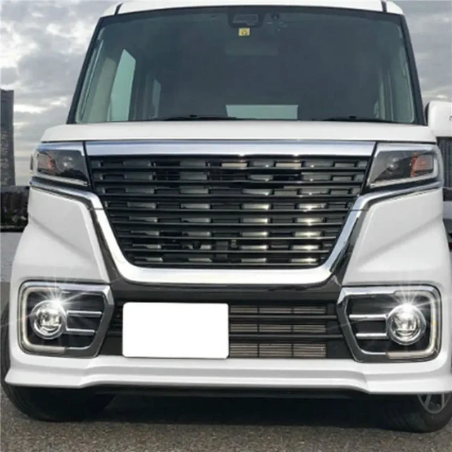 Alt view image 2 of 3 - 6PCS Plastic Car Front Head Fog Light Chrome Cover Trim Bezel Frame Garnish For Spacia Custom MK53S