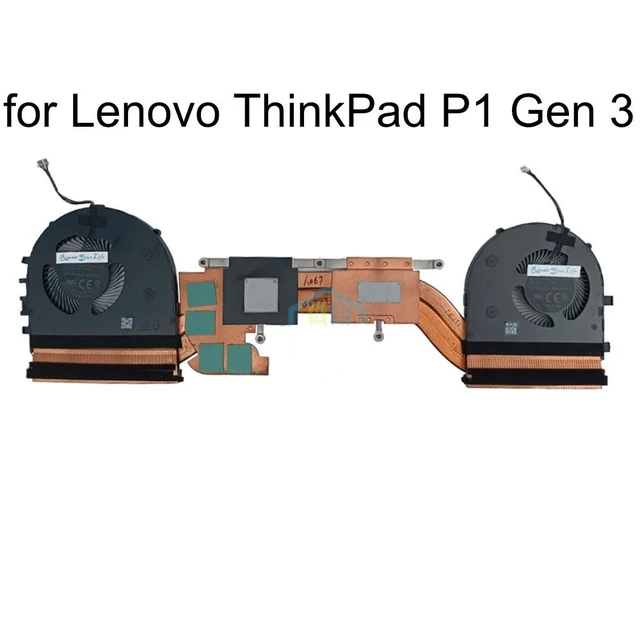 Alt view image 2 of 3 - Laptop Cooling Fan Heatsink for ThinkPad P1 Gen 3 20TH 20TJ Thermal Module Heatsink CPU Cooler 5H40Y67590 BAPA0706R5HY005
