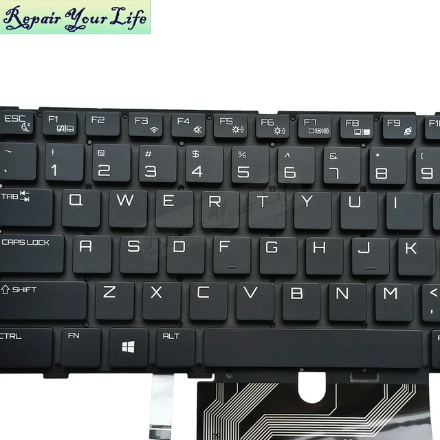Alt view image 3 of 3 - V6387C US English RGB Backlit Keyboard D0K-V6387C DOK-V6387C NB-17-6387C-10-B0-US Laptop Keyboards/Teclado Colorful Backlight