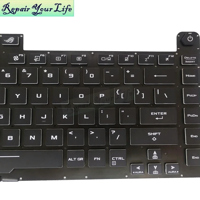 Alt view image 3 of 3 - G531 US English Backlit Keyboard For Rog Strix G531G G531GT G531GD G531GV G531GU G531GW Crystal Keycaps Backlight Keyboards