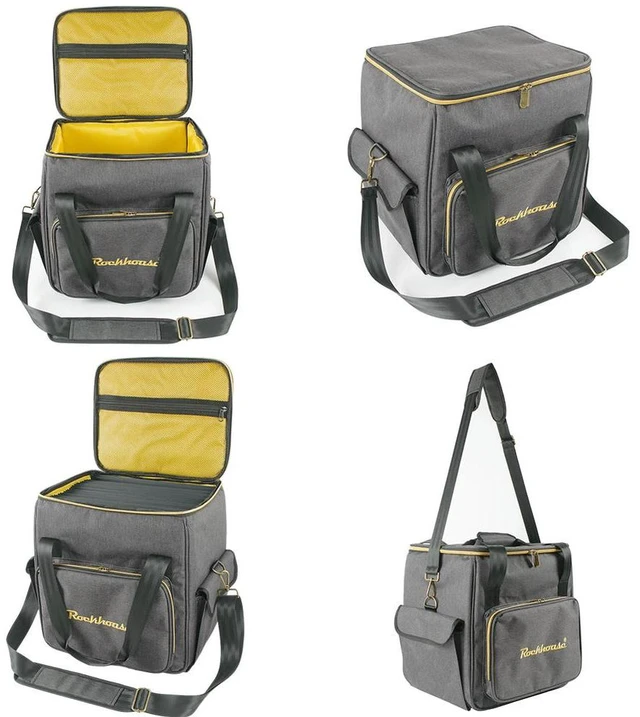 Main image of Vinyl Records Carrying Bag Large Capacity Waterproof Record Bag Multi-Pocket Thicken Padded CD Bag for Music Lovers Gift