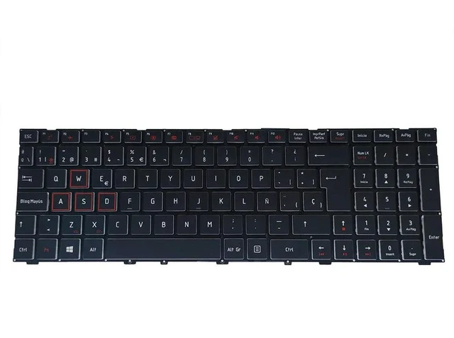 Main image of Spanish Keyboard Backlight For SabrePro 15 15-W8 15-W Gaming Laptop Backlit Keyboards SP/ES Latin Computer Parts