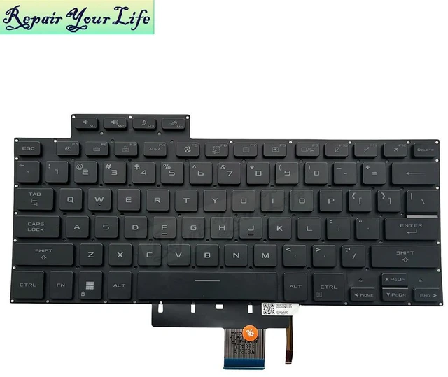 Main image of US English Notebook RGB/Colorful Backlit Keyboard Backlight For ROG Flow X16 GV601 GV601RE GV601RM GV601RW 0KNR0-2812US00