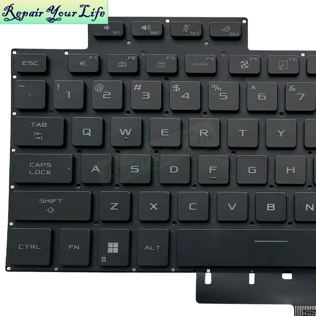 Alt view image 3 of 3 - US English Notebook RGB/Colorful Backlit Keyboard Backlight For ROG Flow X16 GV601 GV601RE GV601RM GV601RW 0KNR0-2812US00